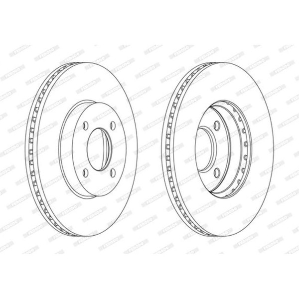 Ferodo 2X Bremsscheibe Vorne Ø260Mm BelüFtet FüR Nissan Micra IV K13 1.2 K13_-image