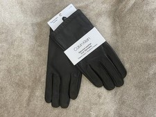 NWT Calvin Klein Men's Leather Fleece Lined Gloves Size L 70