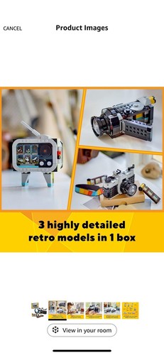 LEGO Creator 3 In 1 Retro Camera Set 31147 Builds TV & Video Camera - Picture 4 of 4