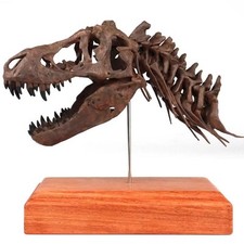 Tyrannosaurus rex Skull Skeleton Dinosaur Statue Painted Model 3D Printing