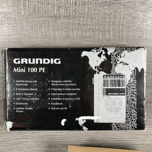 Radio Grundig Mini World 100 PE 6 ondes courtes complète neuve en boîte ouverte - Photo 2/5