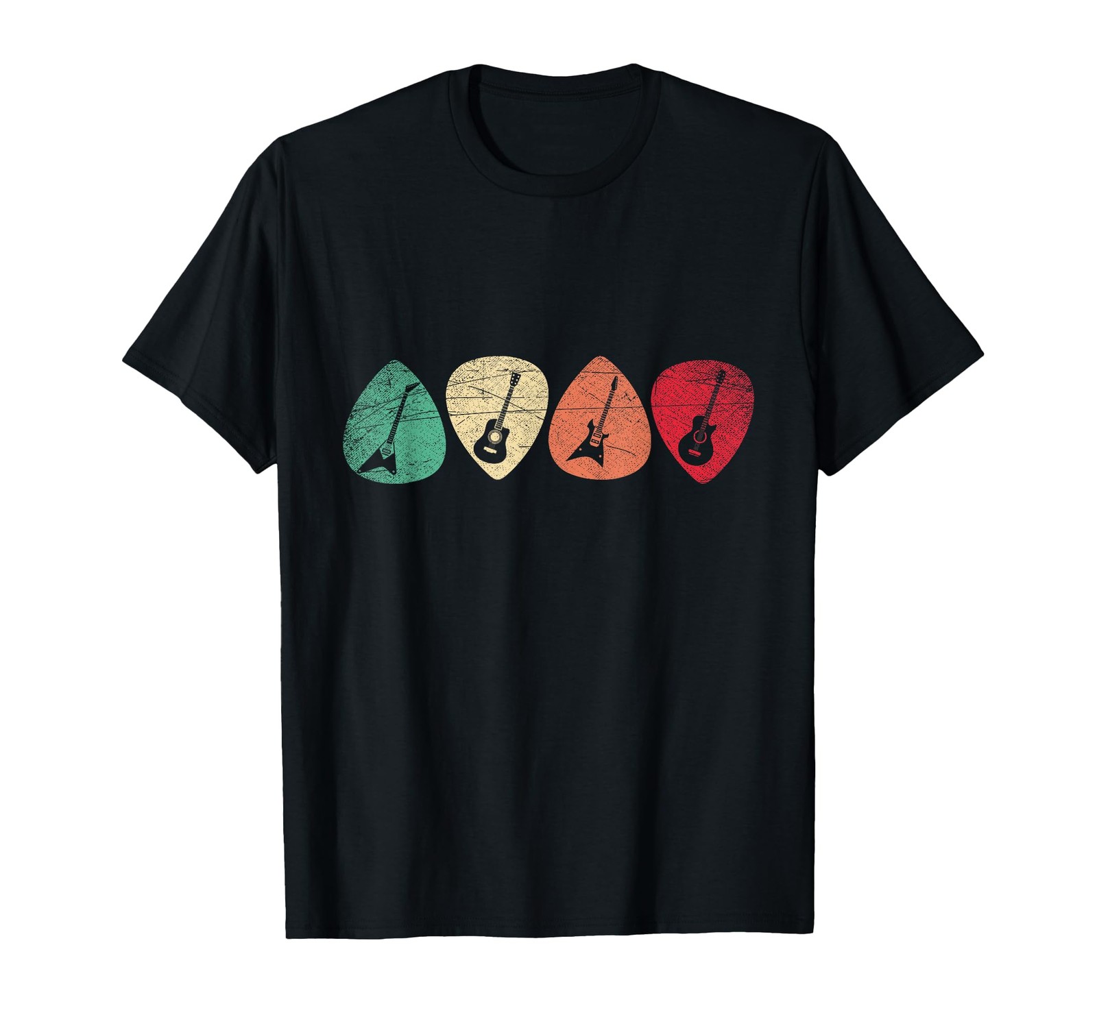 Médiator Guitare T-Shirt Retro Cadeau Guitariste Vêtement Musique M