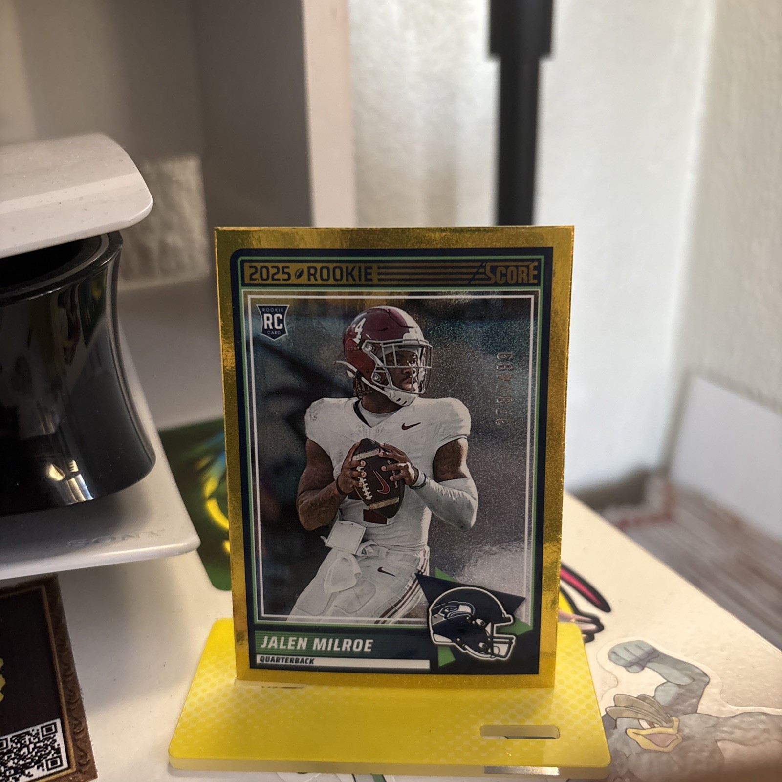 2025 Panini Score Football- Jalen Milroe #29 - RC - Gold Dots - 378/499 Seahawks
