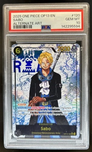 2025 One Piece Sabo Secret Rare Alt Art Alternative #OP13-120 PSA 10 GEM MINT