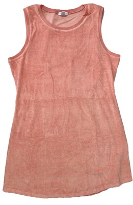 NWT BEYOND YOGA XLARGE OUT OF TOWN DRESS PEACH BLUSH TERRY CLOTH POOLSIDE
