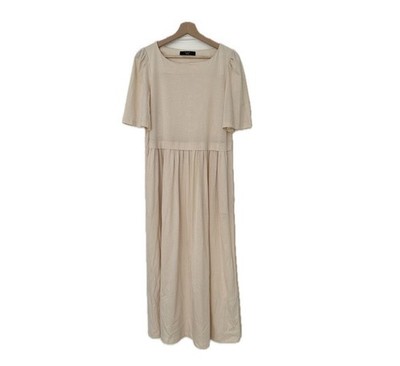 Weekend Max Mara Kleid Gr L Midi Jersey 100% Baumwolle A-Linie Kurzarm