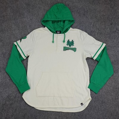 Dayton Dragons Hoodie Mens Large Green MiLB '47 Brand Sweatshirt Jersey Pullover