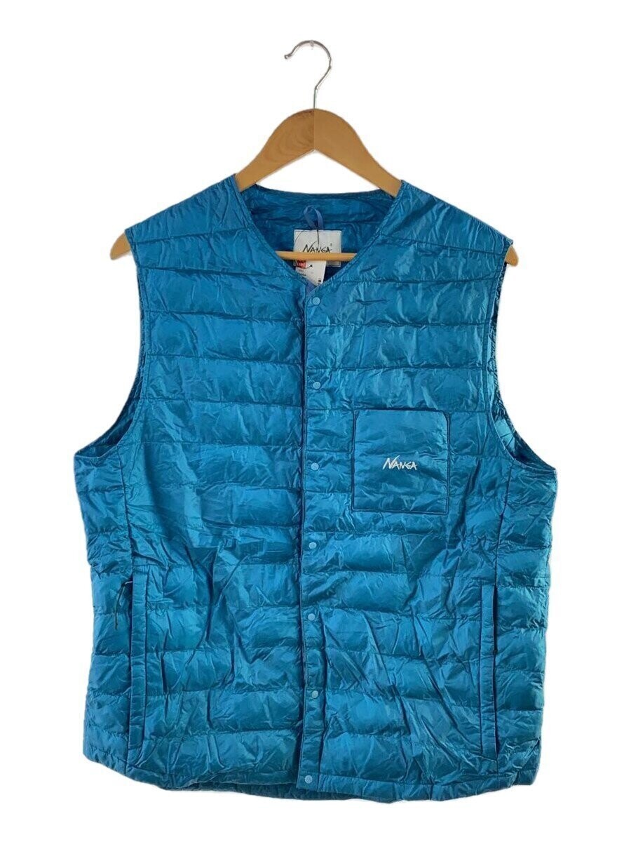 Nanga Down Vest/L/Nylon/Blu/Plain 12812