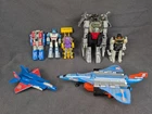 Vintage G1 Transformers Lot Grimlock Constructicon Bonecrusher Bulldozer Jets