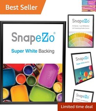 Versatile 22x28 Wall-Mount Poster Frame - Matte Black with Snap Closure