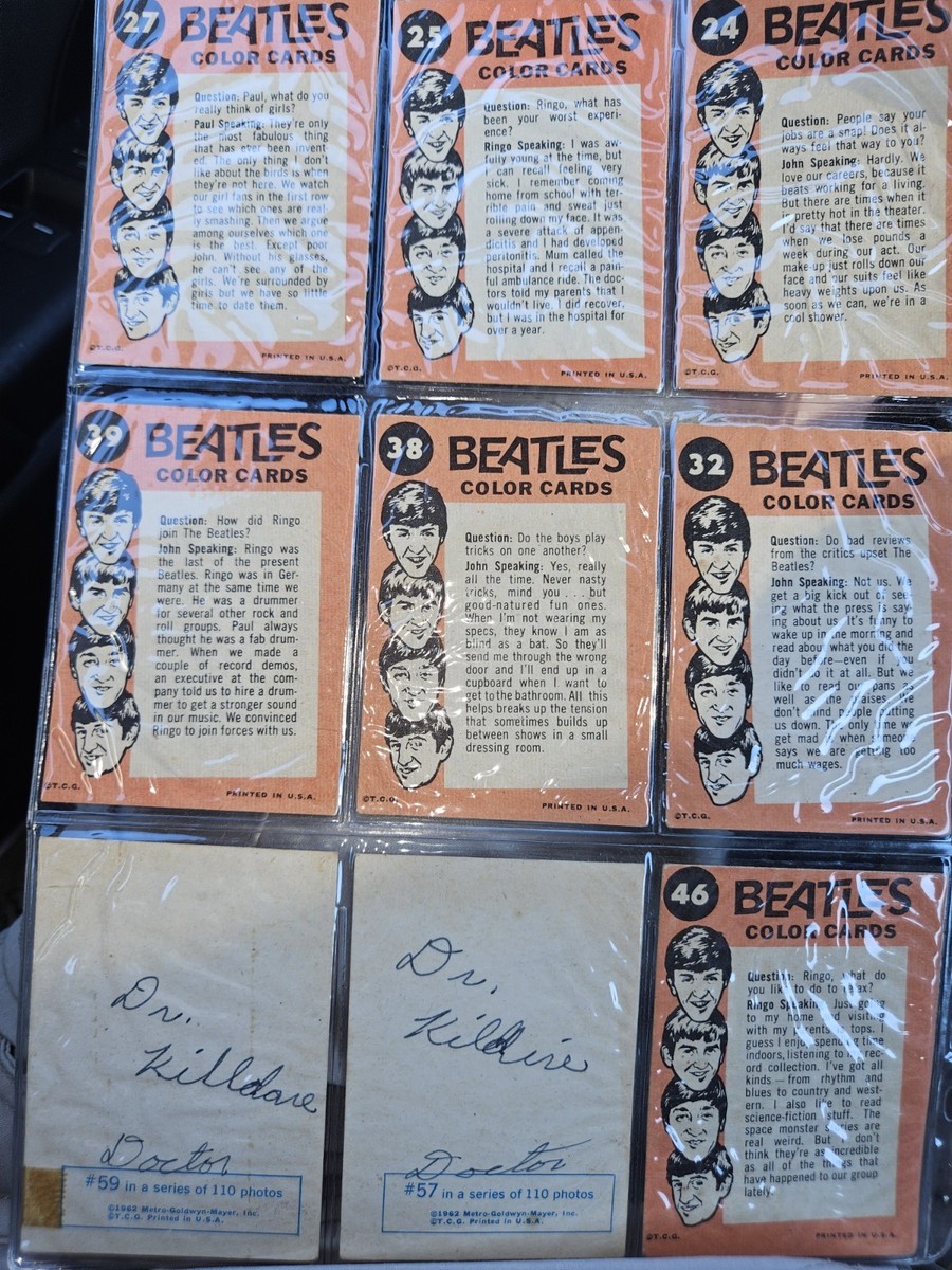 HUGE Vintage 1960s Beatles Card Collection – TCG Photo, Color