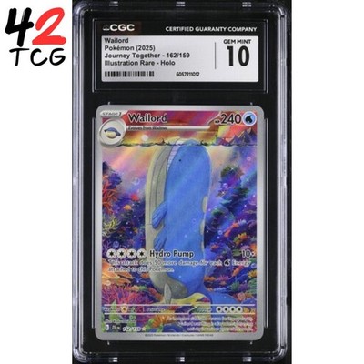 CGC Gem Mint 10 Wailord 162/159 Pokémon Journey Together | eBay
