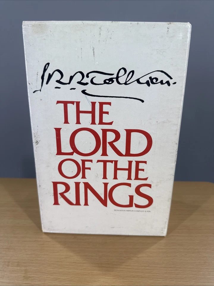 LORD OF THE RINGS Box Set Books Houghton 1978 Second Edition J.R.R. TOLKIEN Foto 3 de 4