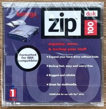 iomega Zip 100 Disk Formatted for IBM Compatibles with Case 100MB NEW