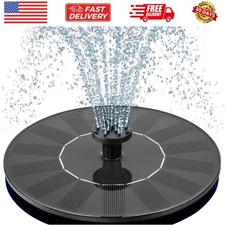 1W Solar Bird Bath Fountain Pump, Solar Fountain with 6 Nozzle, Free Standing...