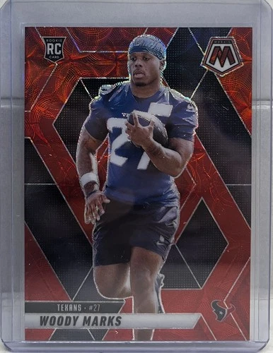 Woody Marks 2025 Panini Mosaic #395 Red Scope Prizm RC Houston Texans