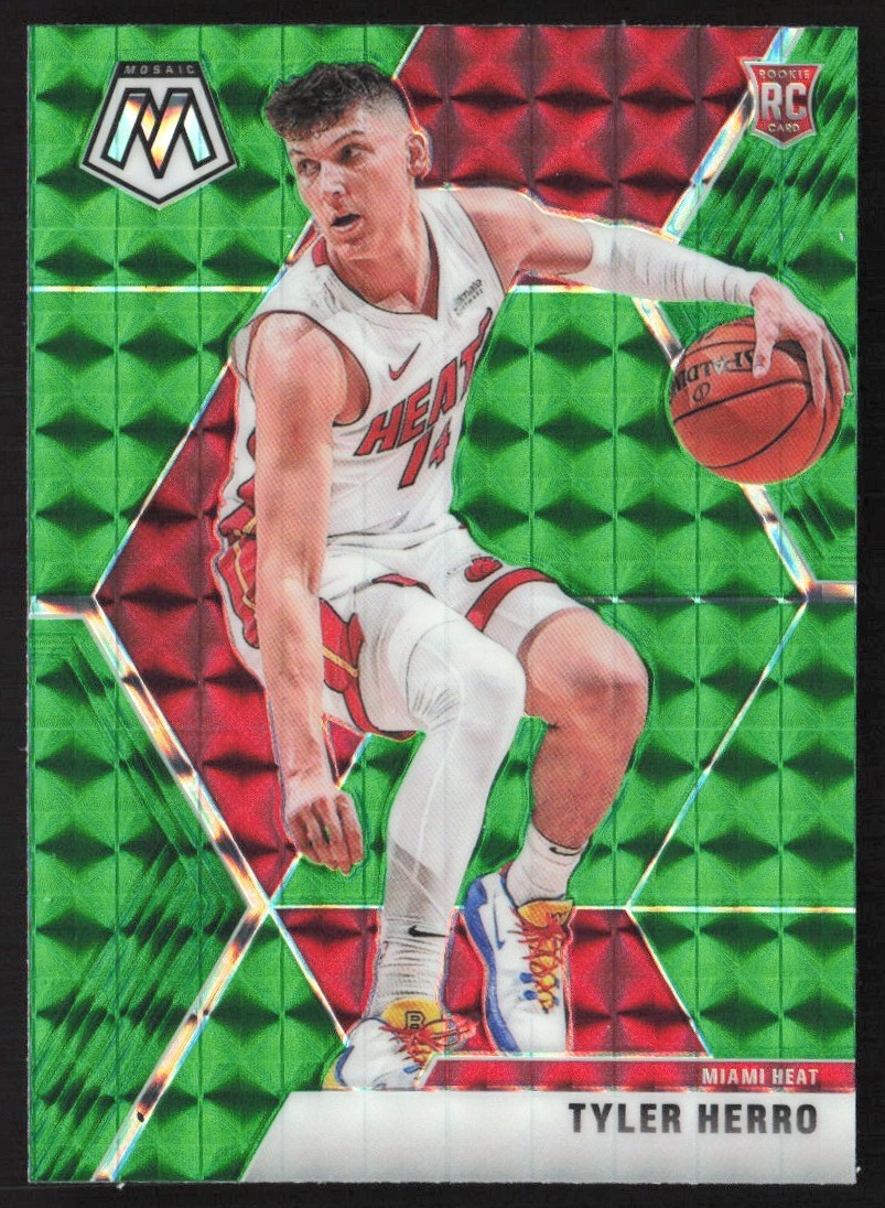2019-20 Panini Mosaic Green Prizm Tyler Herro Rookie #223 ES6
