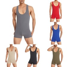 Gym Sport Athletic Bodysuit Men's Leotard Wrestling Athletic Bodysuit