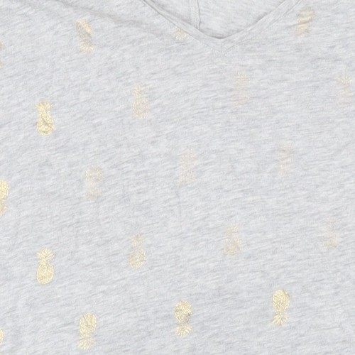 Gap Women’s Grey Glitter Pineapple Easy Tee T-Shirt XL - Picture 12 of 12