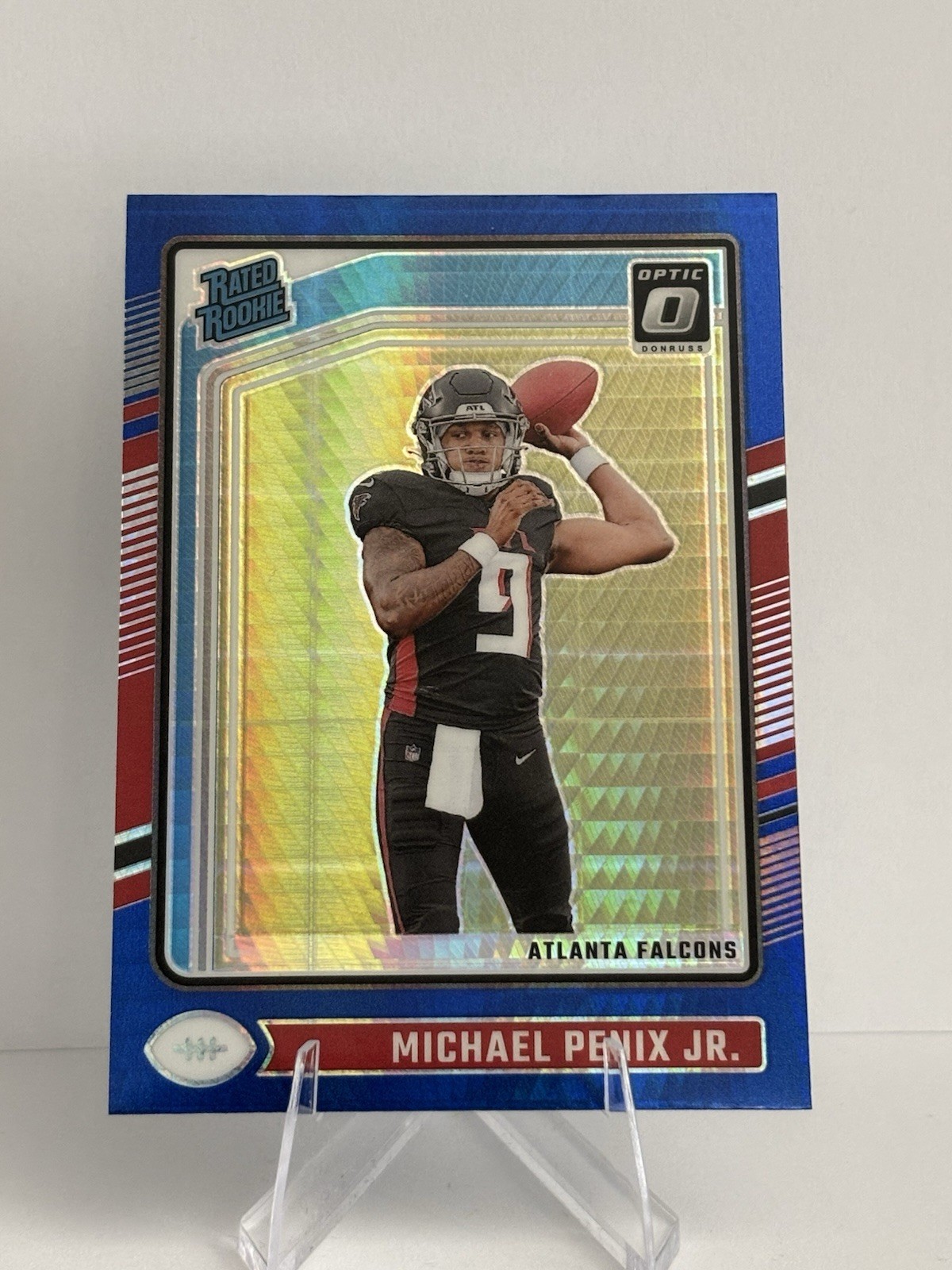 2024 Donruss Optic #279 Michael Penix Jr. Blue Hyper Falcons