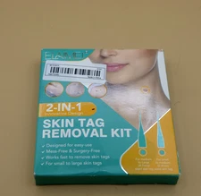 2 in 1 Skin Tag Remover Tool Kit SkinTags Removal Set Rubber Bands for Wart Acne