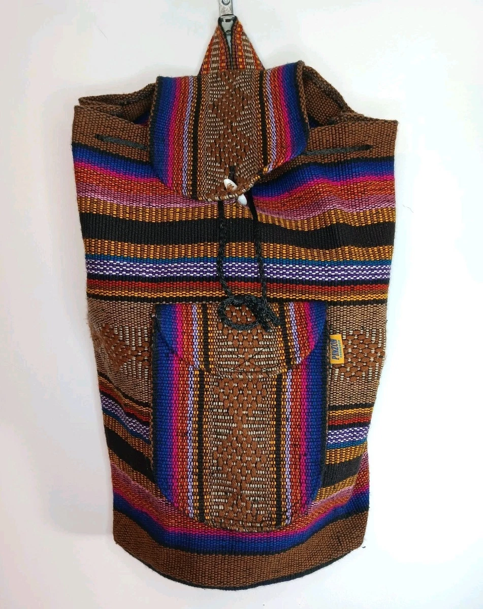 Kelly Marshall Custom Hand-Woven Mayan Backpack Bag Purse Boho Hippie Red Orange hippie boho backpacks products for sale | eBay main image 2