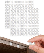 200PCS Clear Silicone Cabinet Door Bumpers, Self Adhesive Soft Rubber Sound Damp