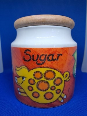 DUNOON FUNKY FARM STEINZEUG ZUCKER VORRATSDOSE DESIGN JANE BROOKSHAW SCHWEINE