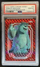 2024 Topps Chrome Disney James P. Sullivan Red and Black Refractor #/28 PSA 10