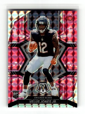Velus Jones Jr. 2022 Panini Mosaic #337 Rookie Chicago Bears Mosaic Camo Pink RC