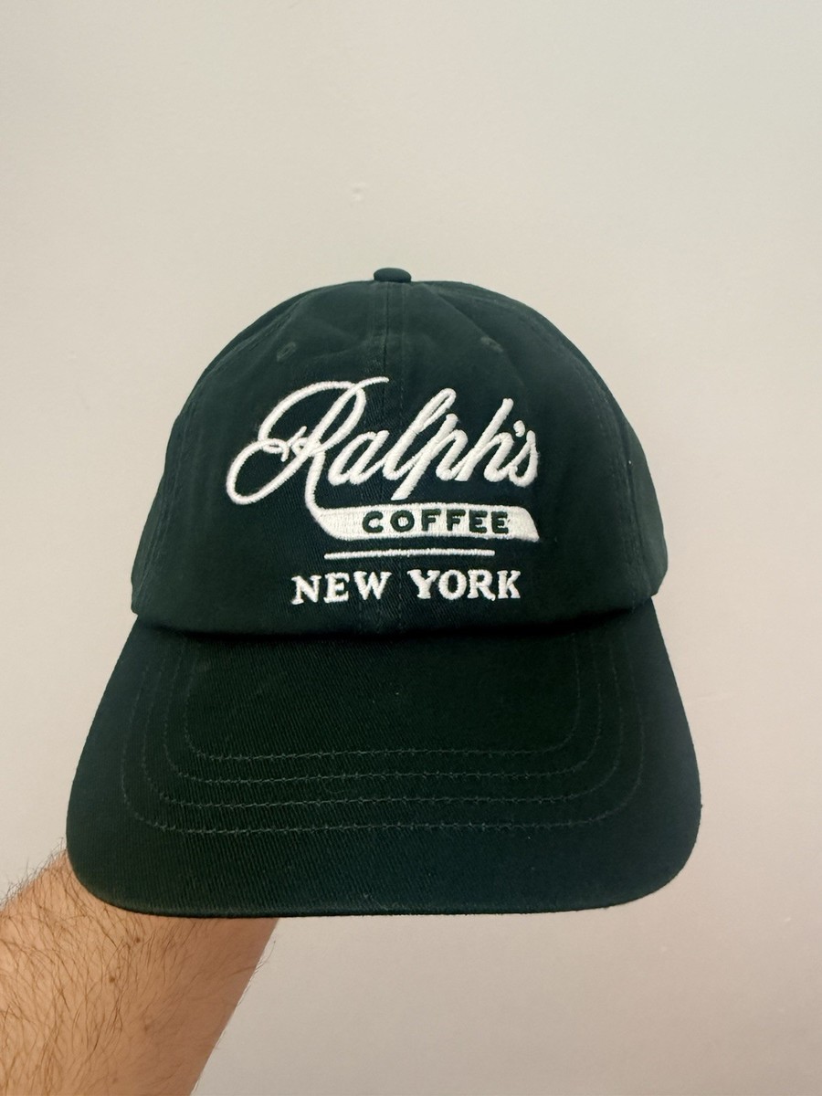 Ralph Lauren Green Adjustable Baseball Cap Men New York Coffee