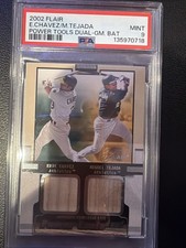 2003 Flair Power Tools Dual GM Bay Eric Chavez Miguel Tejada Pop 1 PSA 9