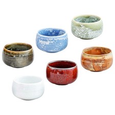  6PCS Japanese Retro Side Dishes: Ceramic Dip Bowl - 2.7" Small Seasoning Dishes