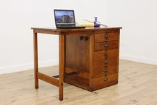 Industrial Vintage Drafting Desk, Wine Table, Kitchen Island #55058