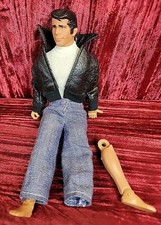 Figurina vintage 1976 Mego Fonzie FONZI Fonz Happy Days 8" leva funziona danni alle gambe
