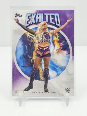 CHARLOTTE FLAIR 2025 TOPPS EXALTED WWE PURPLE PARALLEL! #07/10! SSP!