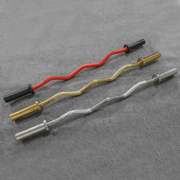 Olympic EZ Curl Bar - Barra de acero de 4,2 pies - Diámetro de la manga de...