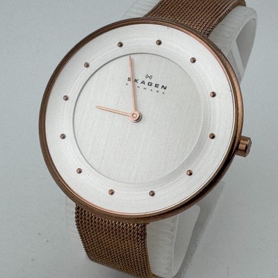 Skagen Quartz Watch SKW2124 Women 30m Rose Gold Tone Slim Thin Analog New Batter