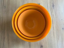 3 Glasschalen verschiedene Gr&ouml;&szlig;en Orange/Gelb Sven Palmqvist (1906&ndash;1984) Orrefor