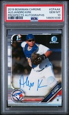2019 Bowman Chrome-ALEJANDRO KIRK- Prospects Auto PSA 10 Gem Mint! Blue Jays!