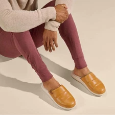 Olukai Mens Slippers Mua 'Ili Slides Sandal Shoes Shearling Lined Size 11 $120