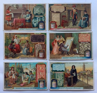 komplette Liebig Serie A 867 / S 1050 "Zur Geschichte der Spitzen" - 1912 - 250€ - Bild 1 von 4