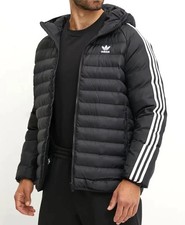 Image of NWT Adidas Originals Essentials FZ Padded 3 Stripes Coat Men's Size XL   IZ1842