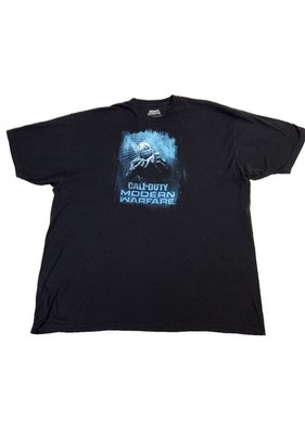Call Of Duty Modern Warfare T-Shirt Men's Large Black Blue Video Games Gamer NEW