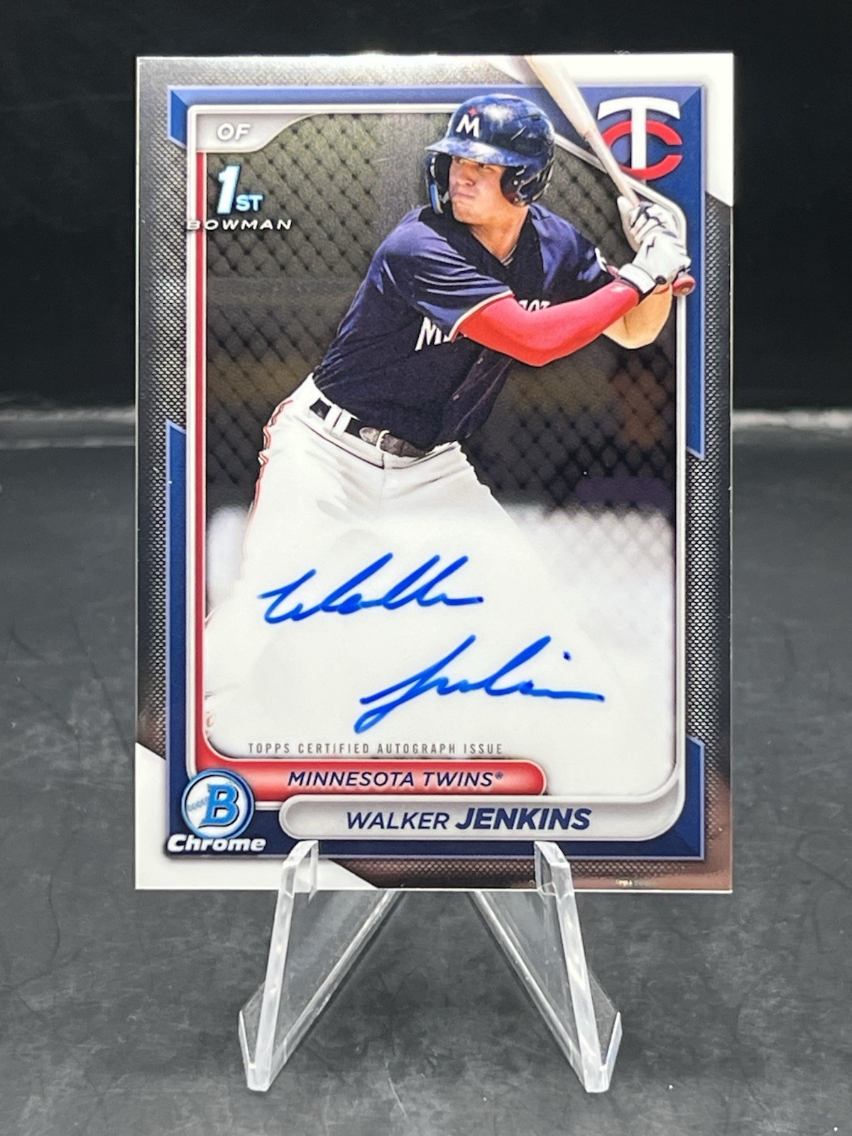 2024 Bowman Chrome Prospect Autographs Walker Jenkins #CPA-WJ Twins