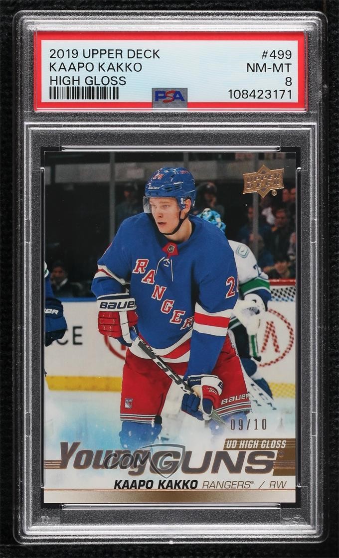2019-20 Upper Deck Young Guns High Gloss 9/10 Kaapo Kakko #499 Rookie RC z7w