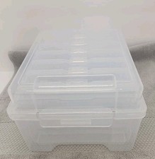 Plastic Photo Storage Box 6 Pack 4x6 Organizer Photograph