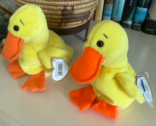 1993 Vintage Ty Beanie Babies - Quackers The Duck - Great Condition - Tags On