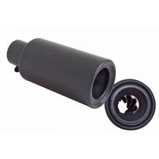 Gibson 500659-B Black Rolled Edge Angle Muffler Quiet Style Ceramic Exhaust Tip