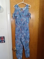 Mudd Kids Rumper Size S 7 Leaves Pattern With Key Hole In Back